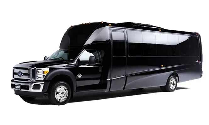 The 18 Passenger Party Limousine Bus, ready to rent