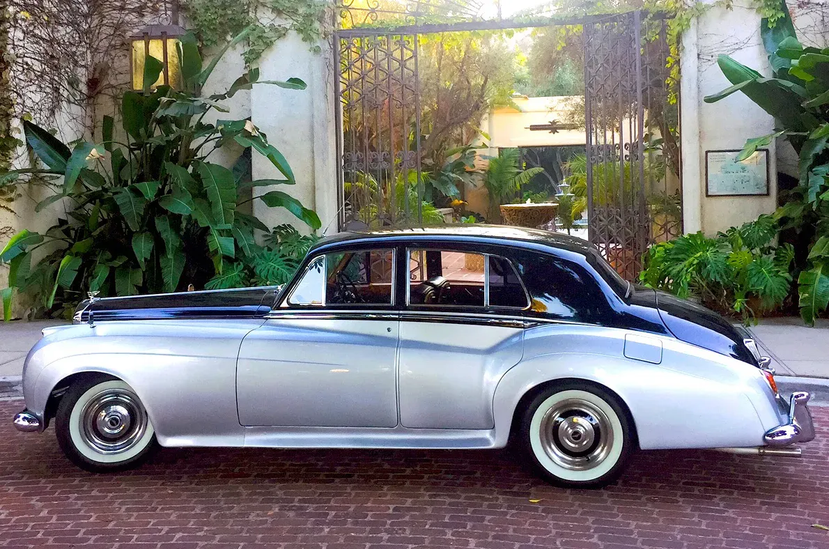 Silver 1957 Bentley SI, photo 2 for wedding car rental in Brea, CA