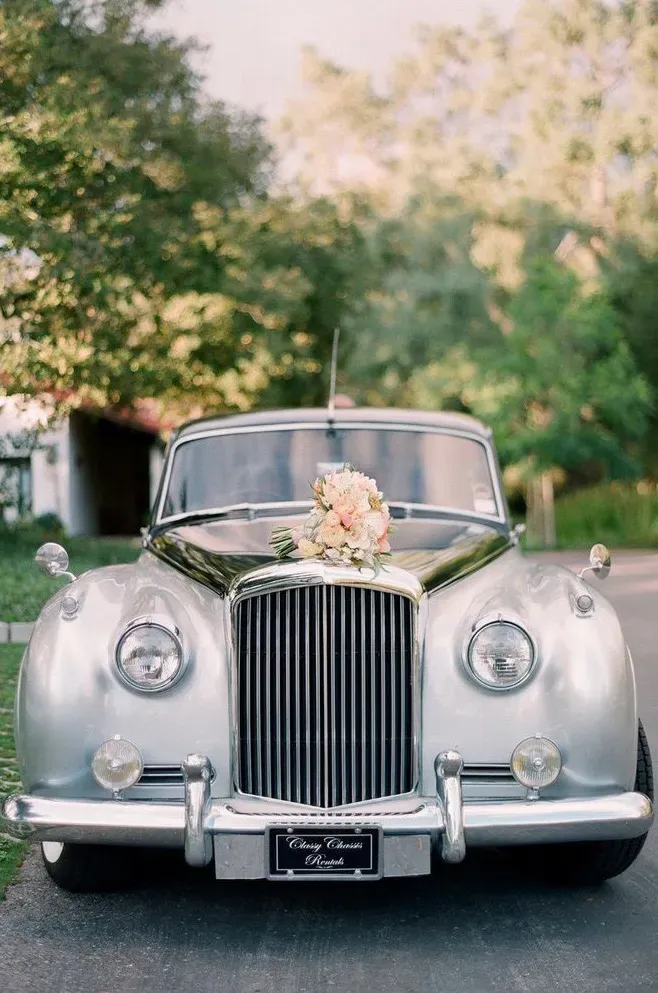 Silver 1957 Bentley SI, photo 6 for wedding car rental in Brea, CA