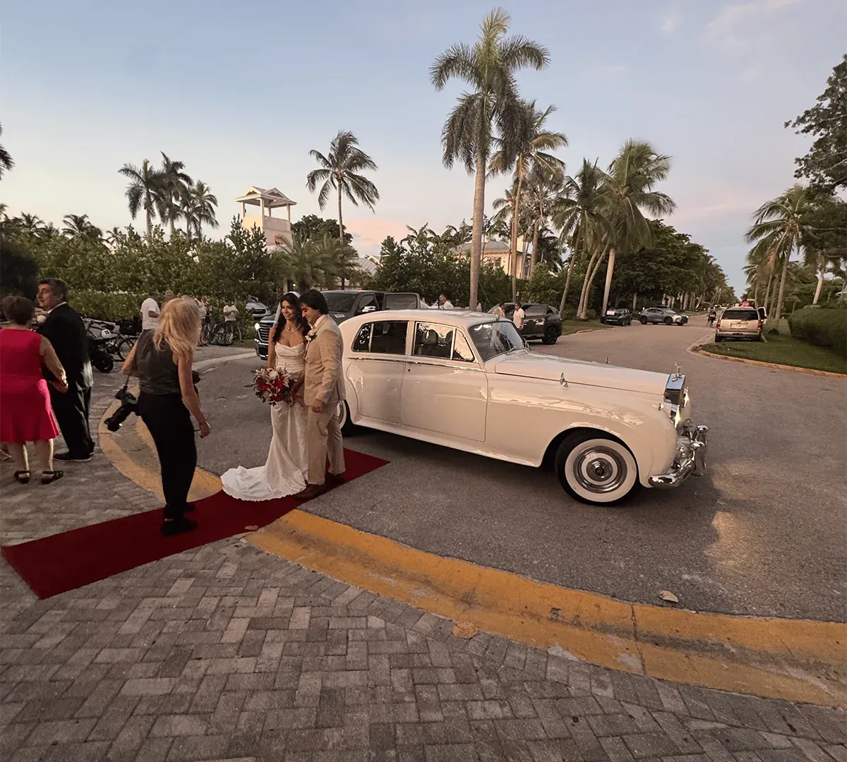 White 1960 Rolls-Royce Silver Cloud exterior for wedding car rental
