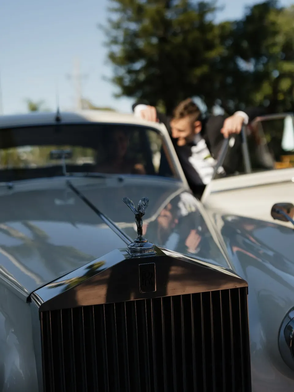 Detail shot of the 1960 Rolls-Royce Silver Cloud
