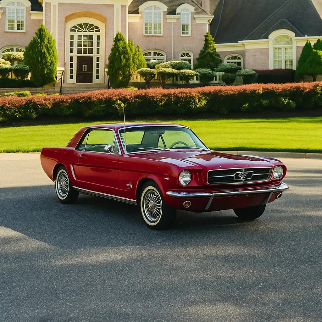 1965 Classic Mustang Cherry Red for sports car rental