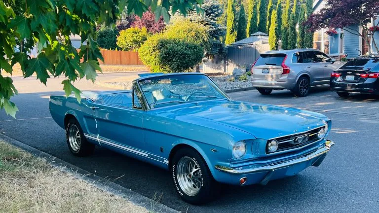 1966 Ford Mustang for wedding car rental in Auburn, WA