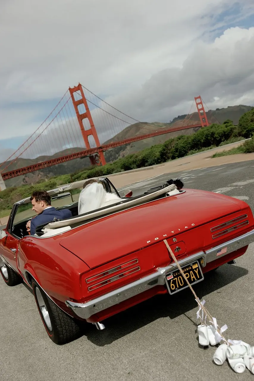 Red 1967 Pontiac Firebird, photo 4 for wedding car rental in California
