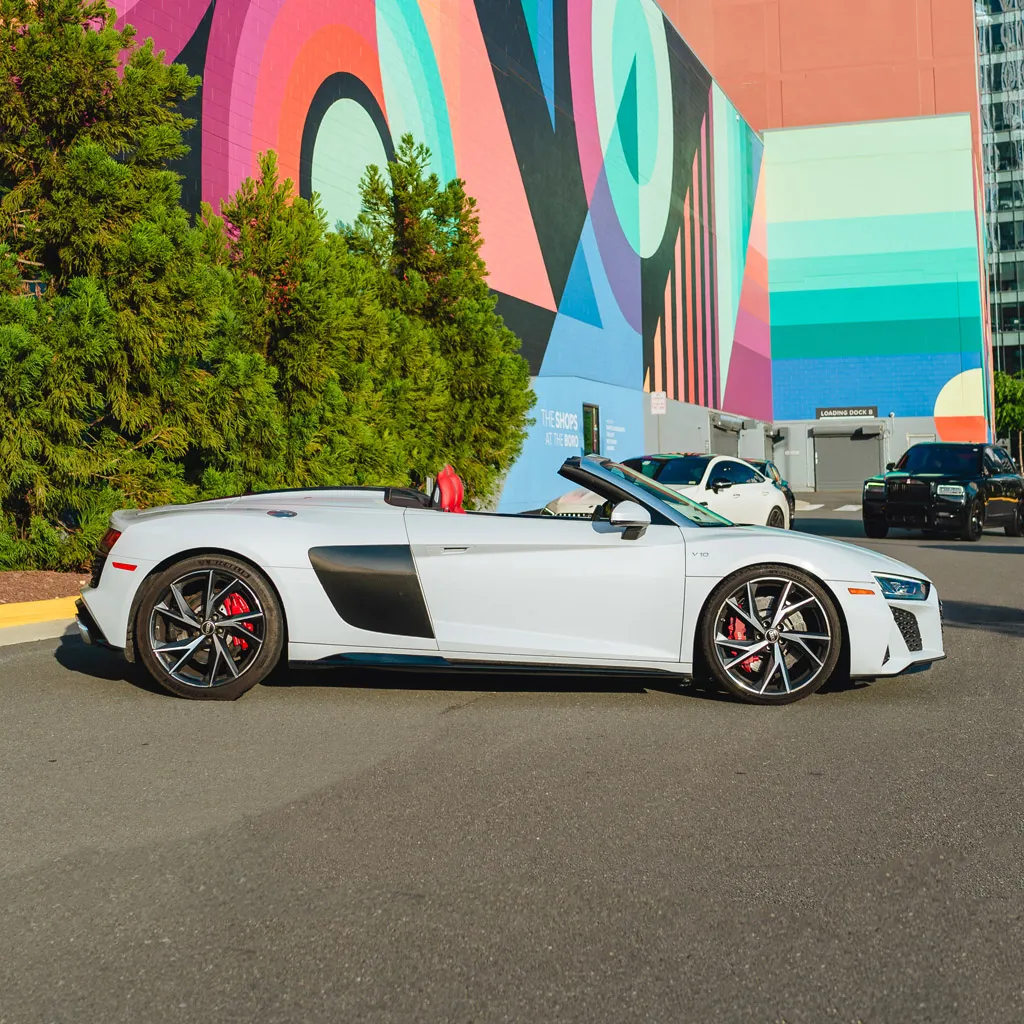 Silver 2022 Audi R8 V10 Spyder Iblis, photo 6 for sports car rental