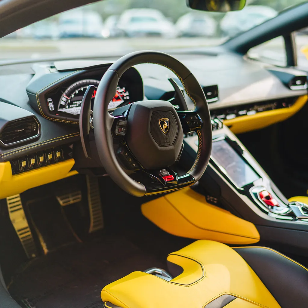 Gold 2022 Lamborghini Huracan EVO Giallo Orion, photo 2 for exotic and luxury car rental