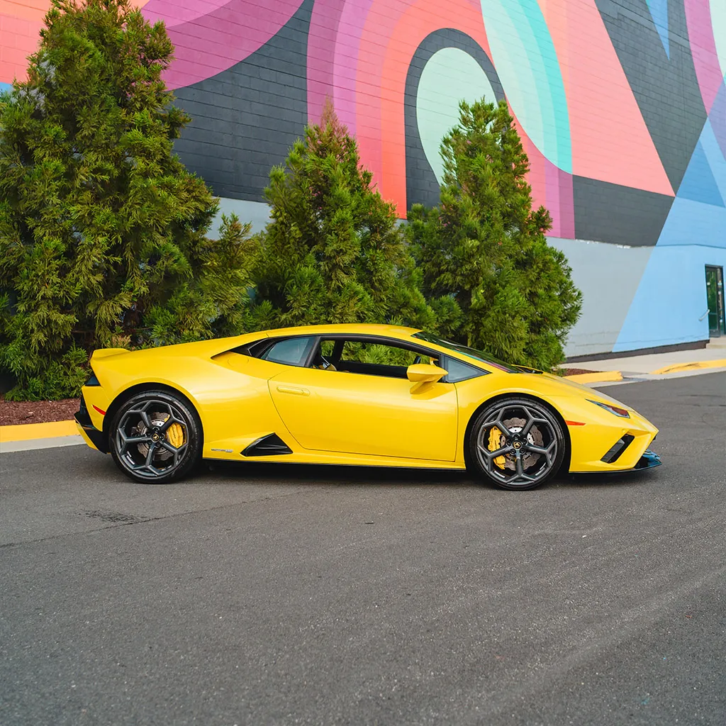 Gold 2022 Lamborghini Huracan EVO Giallo Orion, photo 3 for exotic and luxury car rental