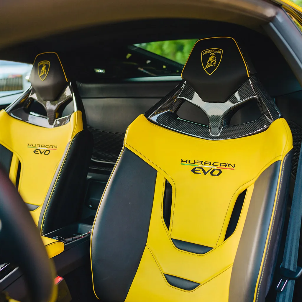 Gold 2022 Lamborghini Huracan EVO Giallo Orion, photo 4 for exotic and luxury car rental