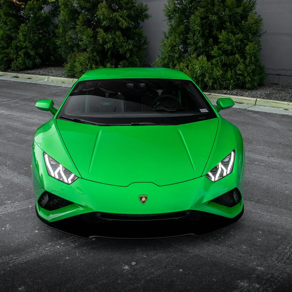 Green 2022 Lamborghini Huracan EVO Verde Mantis, photo 2 for exotic and luxury car rental