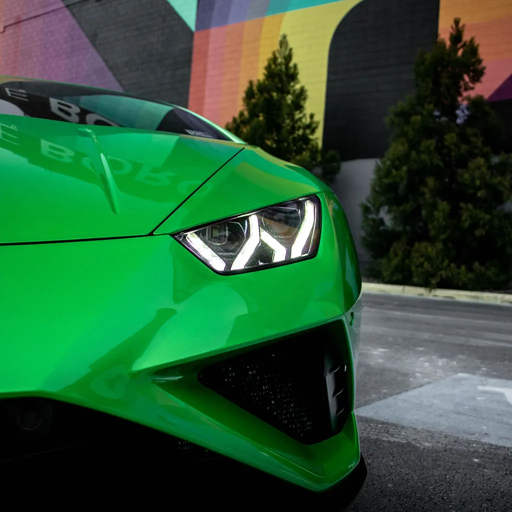 Green 2022 Lamborghini Huracan EVO Verde Mantis, photo 3 for exotic and luxury car rental