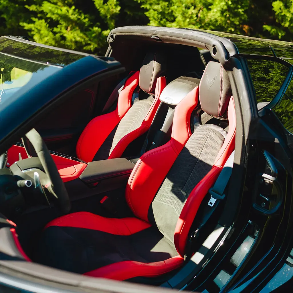 Black 2023 Corvette C8 2LT Convertible, photo 2 for sports car rental