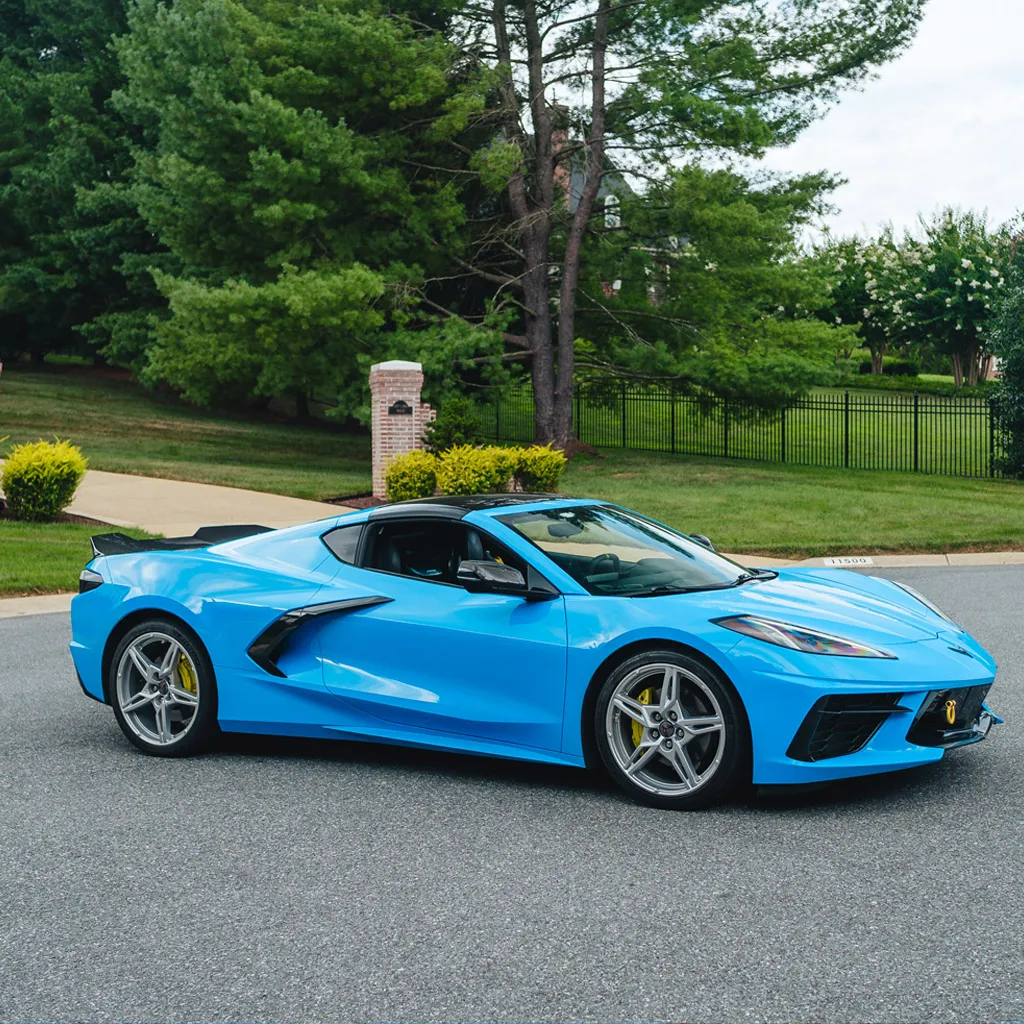 Blue 2023 Corvette C8 3LT Convertible, photo 9 for sports car rental