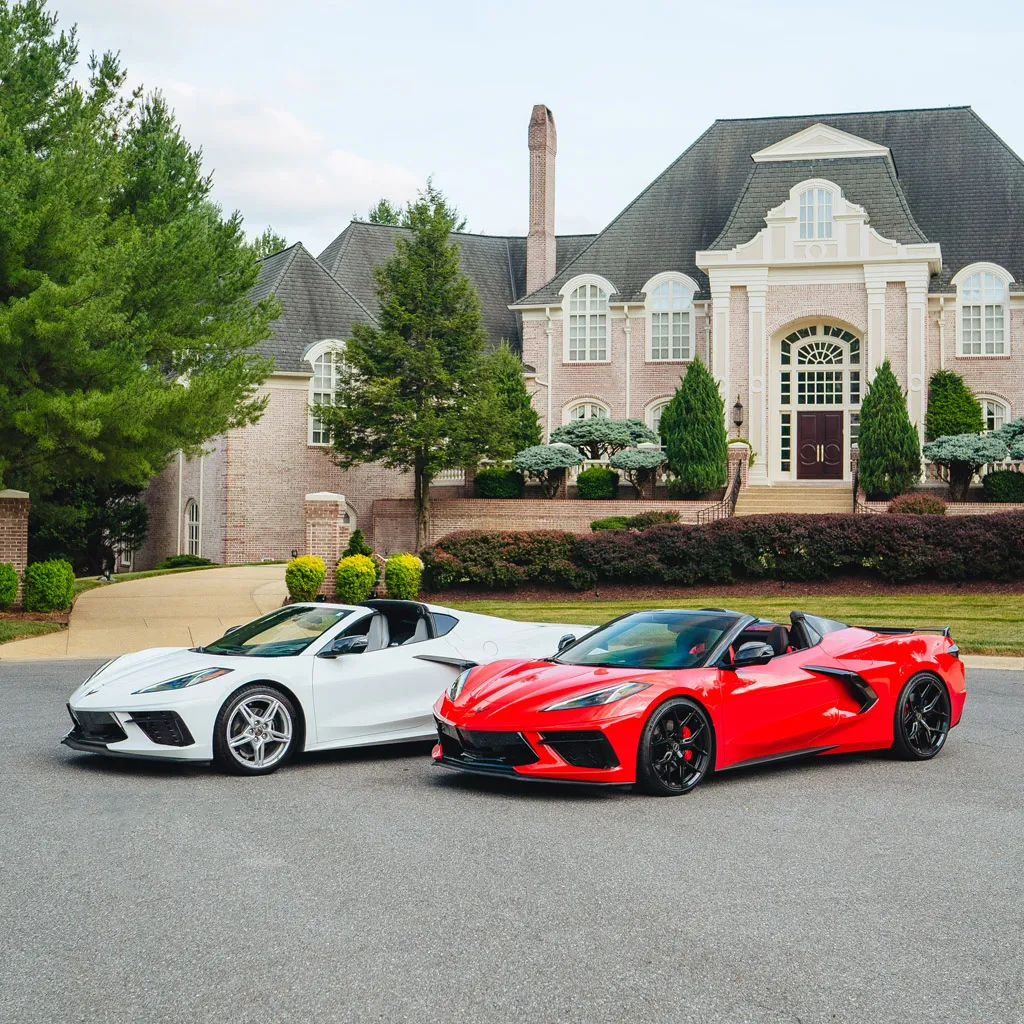 Red 2023 Corvette C8 Roadster 3LT (Automatic Convertible), photo 2 for sports car rental