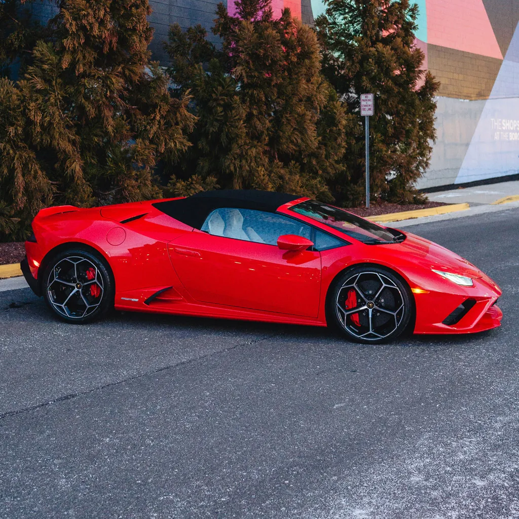 Red 2023 Lamborghini Huracan EVO SPYDER Fully Loaded, photo 5 for exotic and luxury car rental