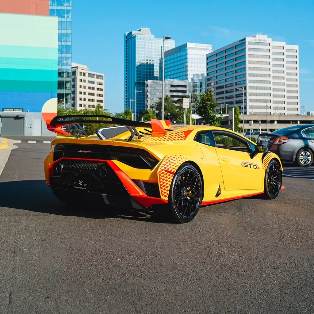 Orange 2023 Lamborghini Super Trofeo Omologata, photo 4 for exotic and luxury car rental