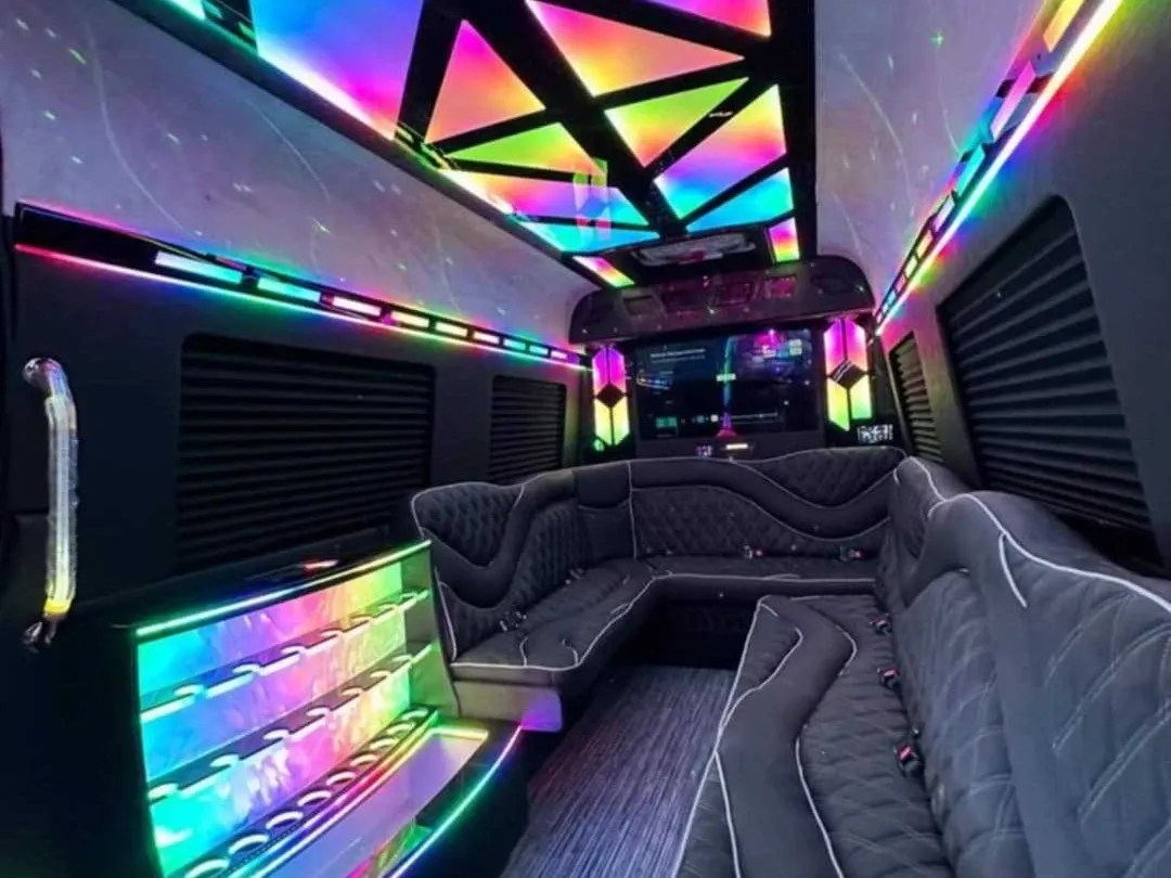 The black 2026 Mercedes-Benz Sprinter Limousine (Sylvester), shot 2