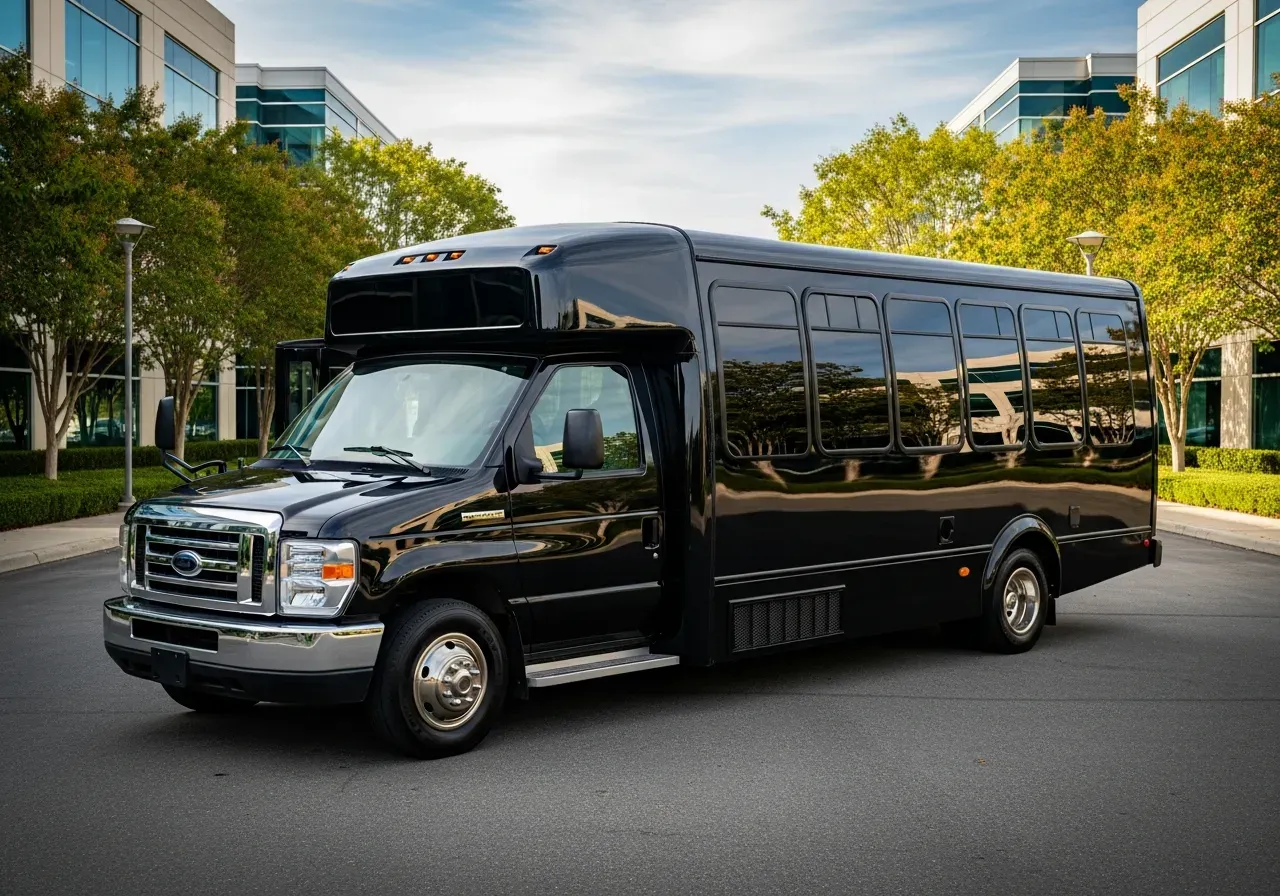 25 Passenger Mini Coach for charter bus rental in Ben Lomond, CA