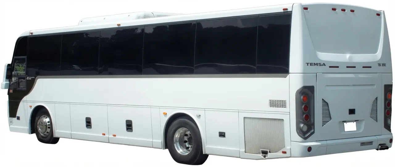 The 38 Passenger Mid-Size Motorcoach, ready to rent