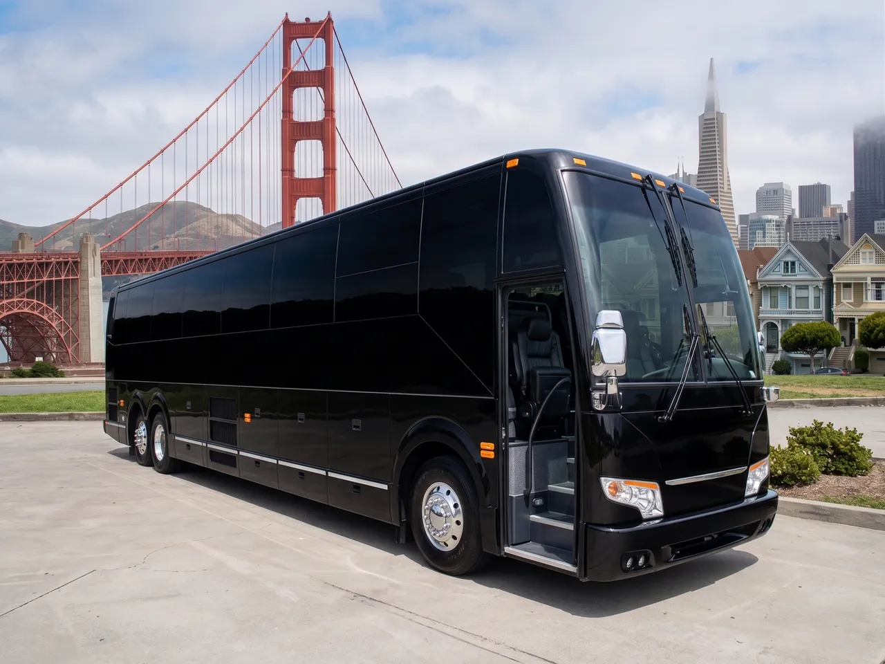 56 Passenger Motor Coach for charter bus rental in Keyes, CA