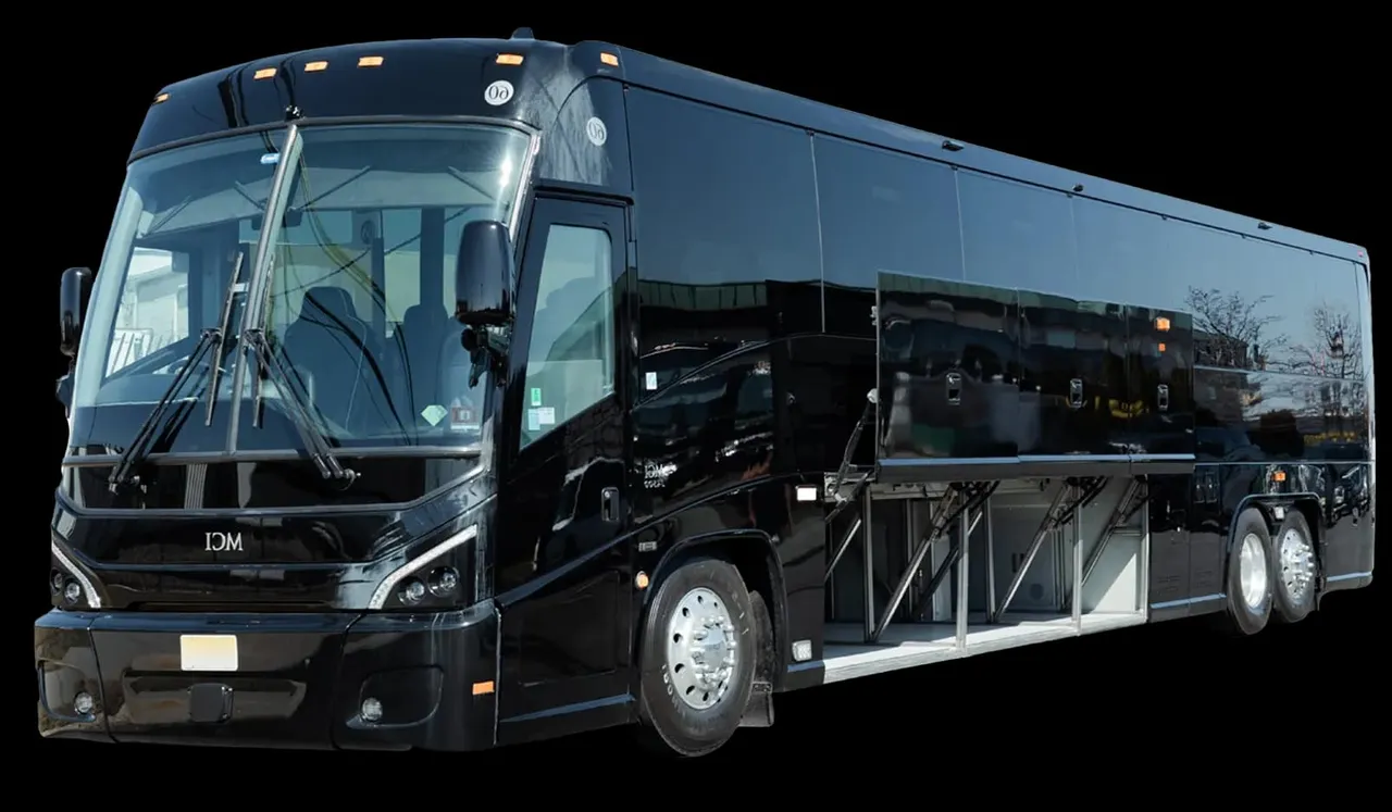 56 Passenger Motor Coach with Bathroom for charter bus rental