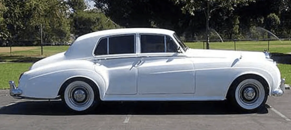 White Bentley 1960's for wedding car rental in North Hollywood, CA