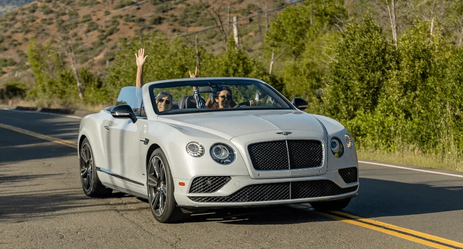 White Bentley Continental GT for exotic and luxury car rental in Hacienda Heights, CA