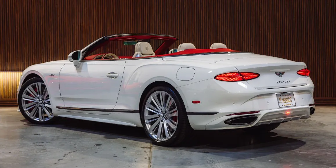 White Bentley GTC Speed exterior with convertible roof, photo 4 for exotic and luxury car rental in Toms River, NJ