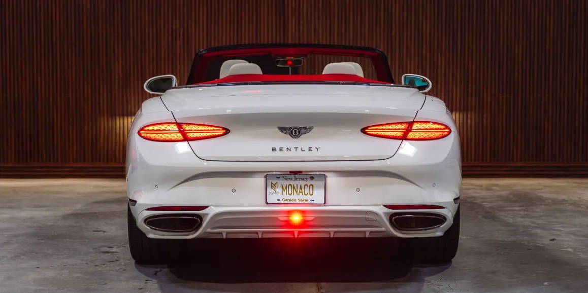 White Bentley GTC Speed exterior with convertible roof, photo 5 for exotic and luxury car rental in Toms River, NJ