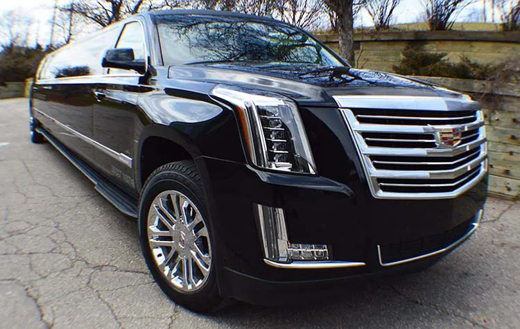Black Cadillac Escalade Stretch Limousine for limo rental