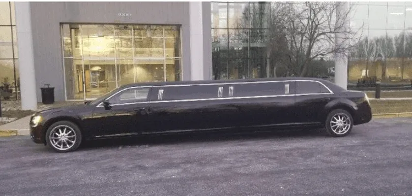 The white Black Chrysler Limousine, shot 2