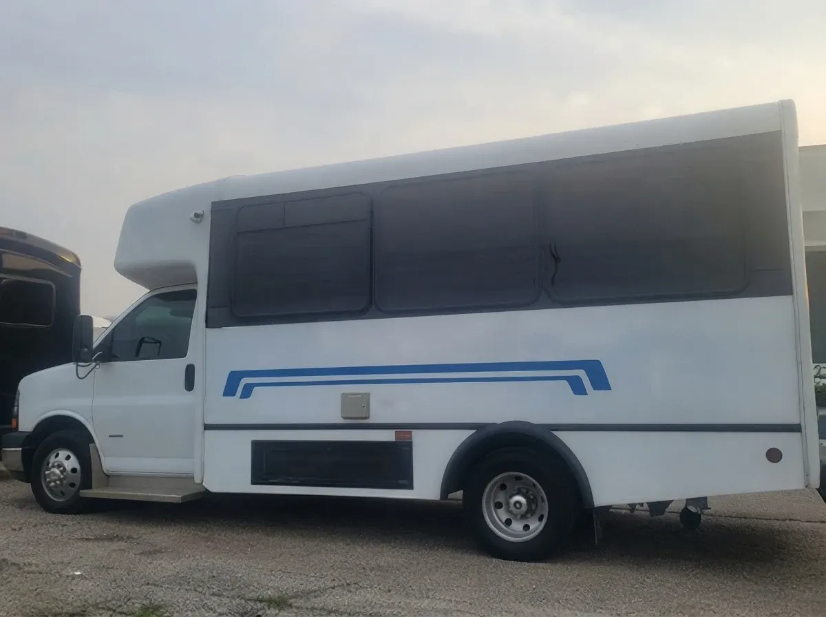 The Blue Line Party Bus, ready to rent
