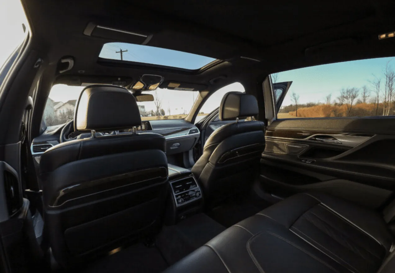 BMW 745 BMW 745 interior for wedding car rental