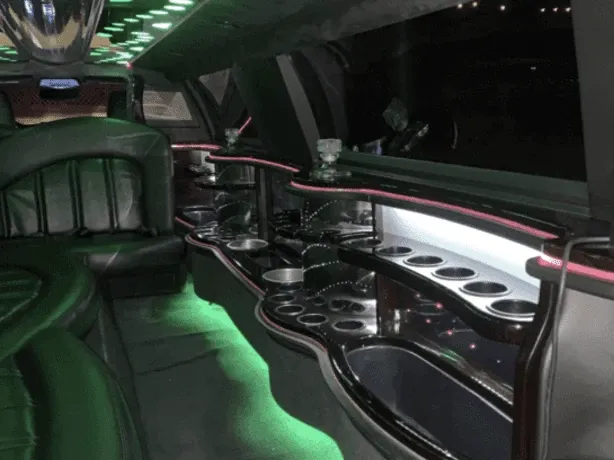 Black C300 Limousine The black C300 Limousine, ready to rent