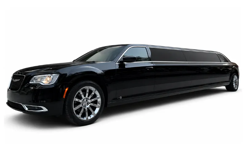 White C300 Limousine for limo rental in Igo, CA