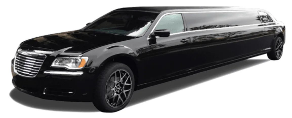 The black C300 Limousine, ready to rent