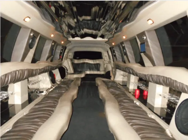 The white Cadillac Escalade Limousine, shot 2