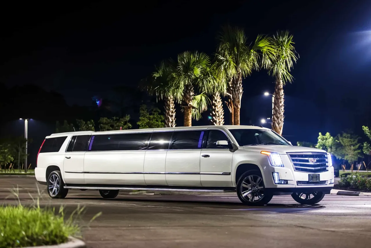 White Cadillac Escalade Stretch Limousine for limo rental in Aptos, CA