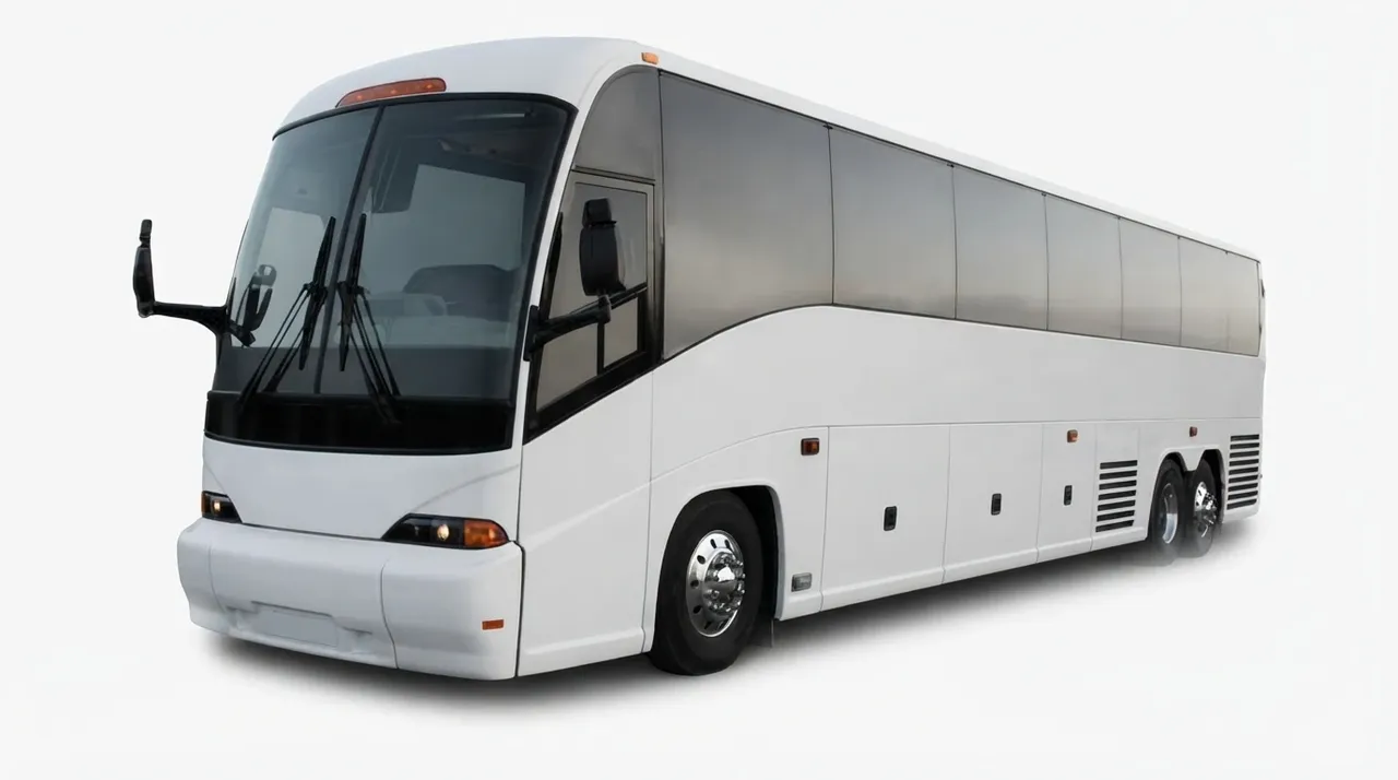 The 55 Passenger Charter Bus, ready to rent