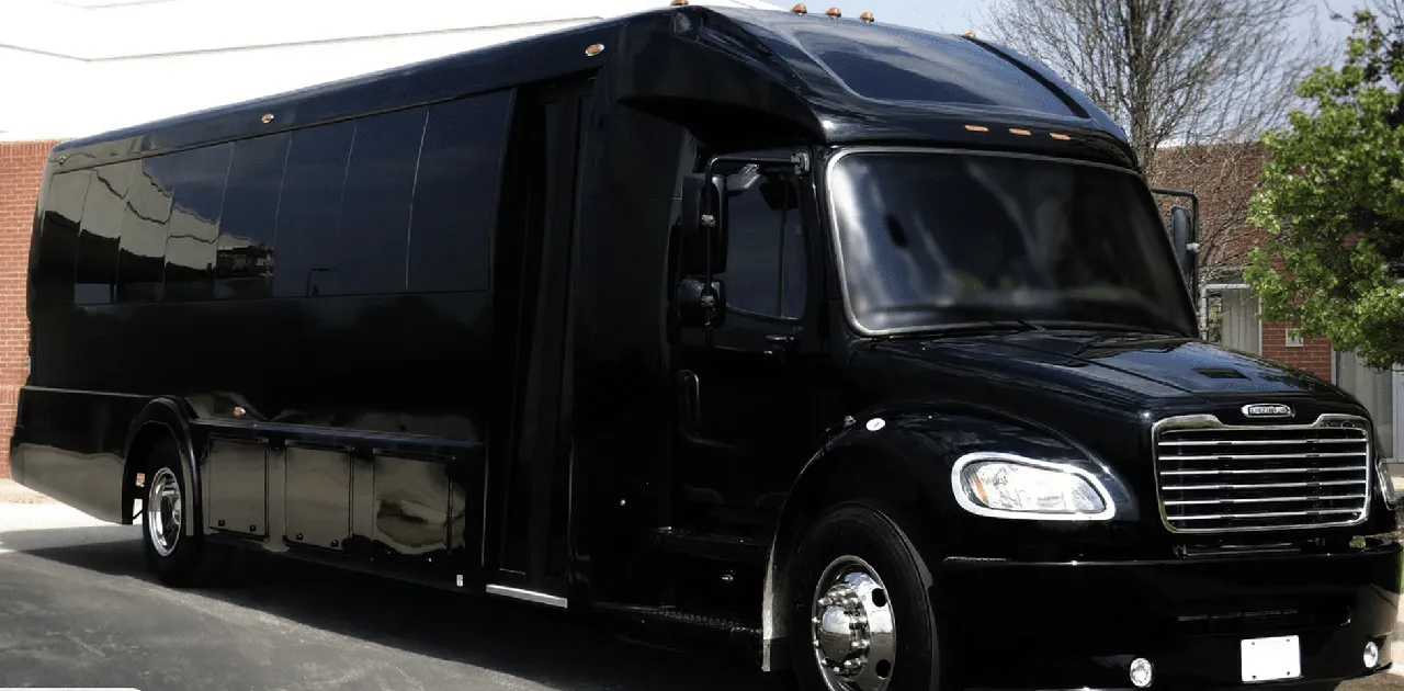 White 55 Passenger Coach for charter bus rental