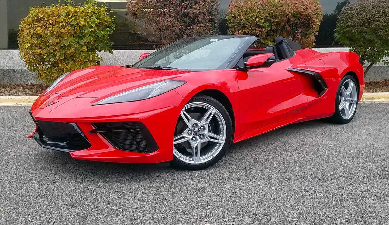 The red Corvette Convertible, shot 2