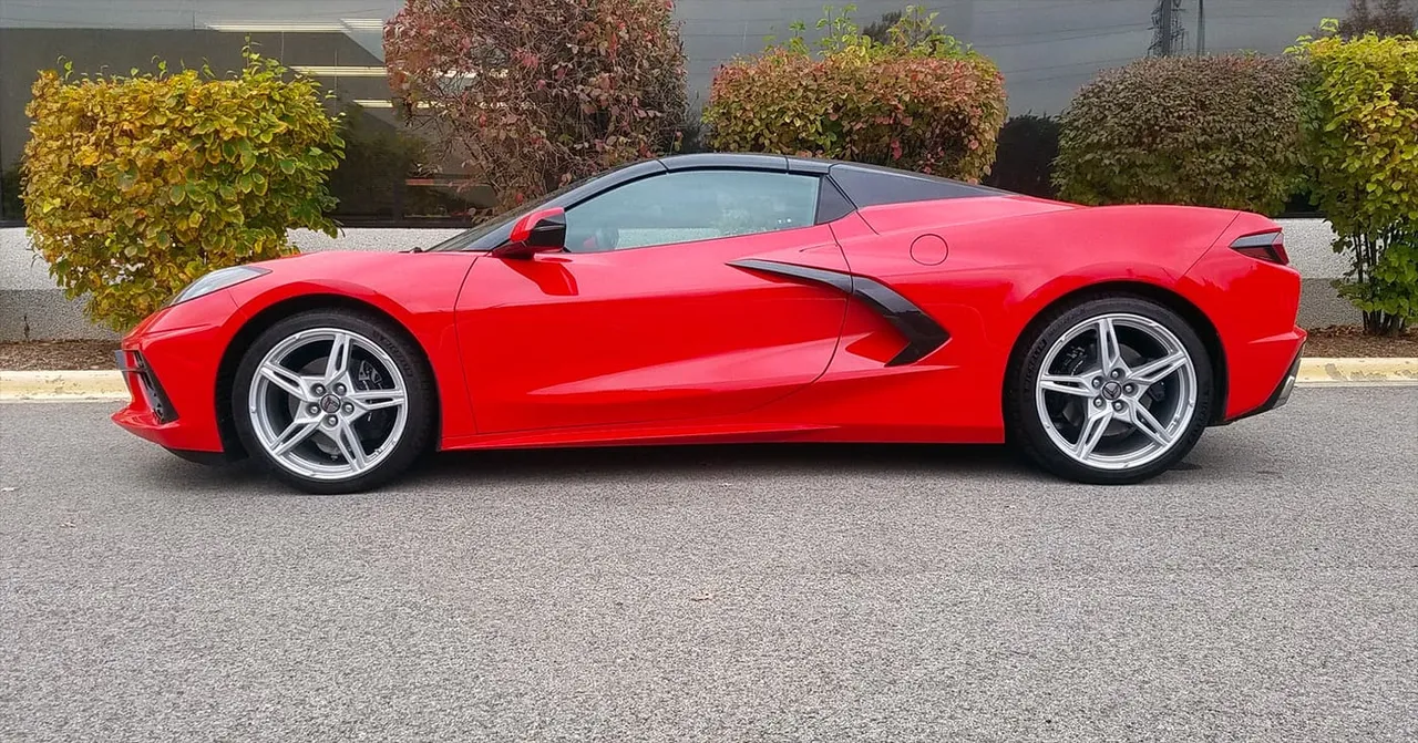 The red Corvette Convertible, shot 8