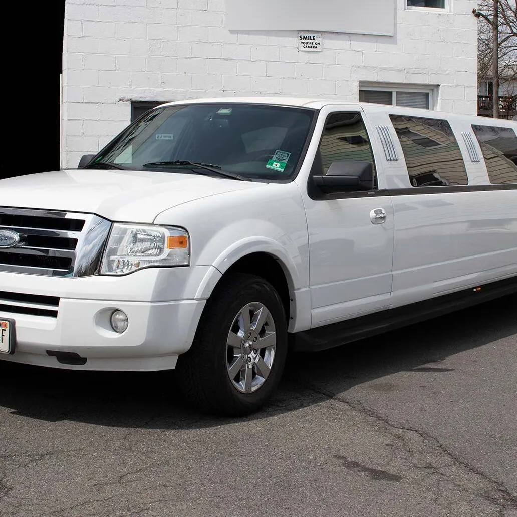 White Expedition Stretch for limo rental