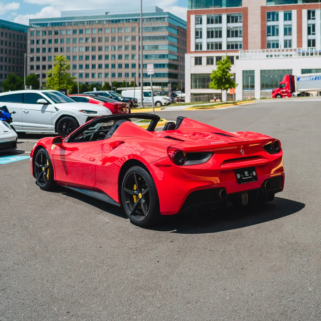 Ferrari 488 Spider Rosso Red, photo 5 for exotic and luxury car rental in Alleghany, CA