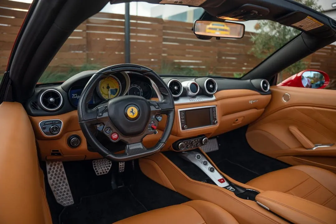 The red Ferrari California T, shot 2