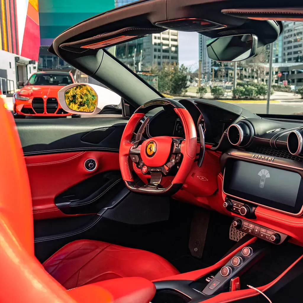 White Ferrari Portofino Bianco Avus, photo 3 for sports car rental