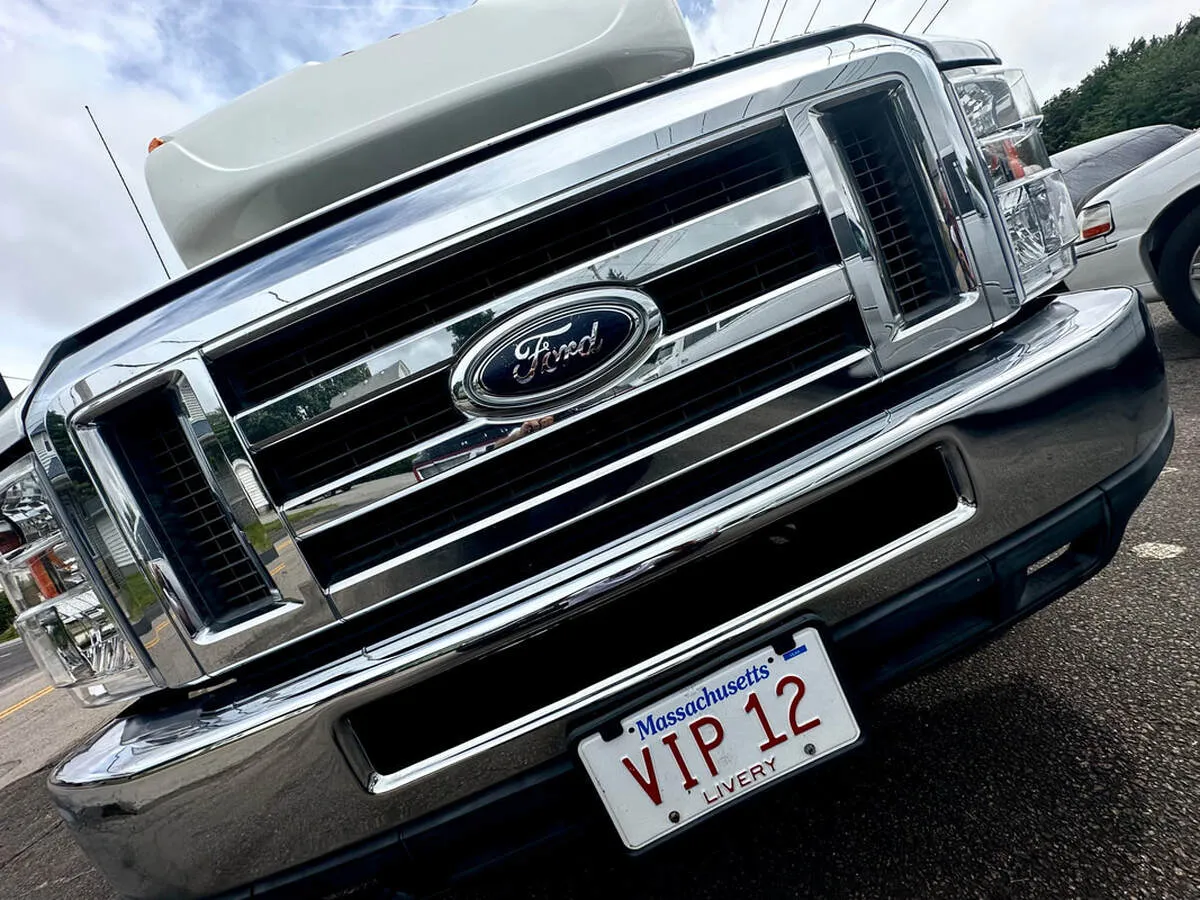 Detail shot of the Ford E-450 Series Party Bus