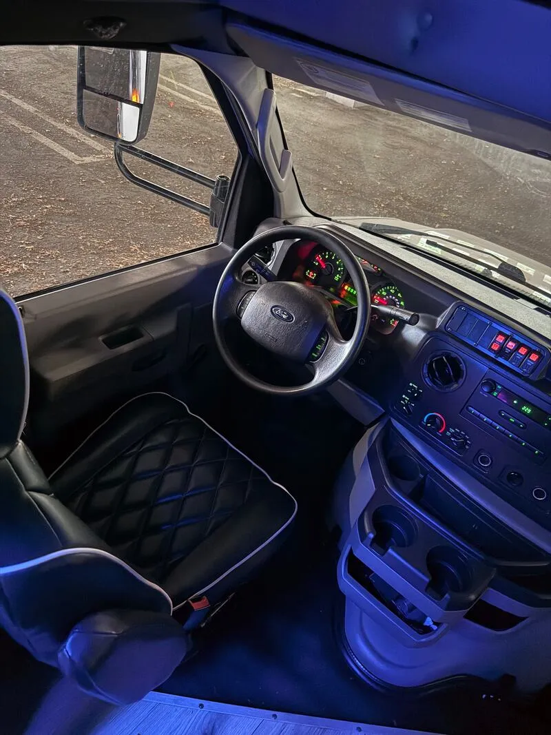 Detail shot of the Ford E-450 Series Party Bus, shot 12
