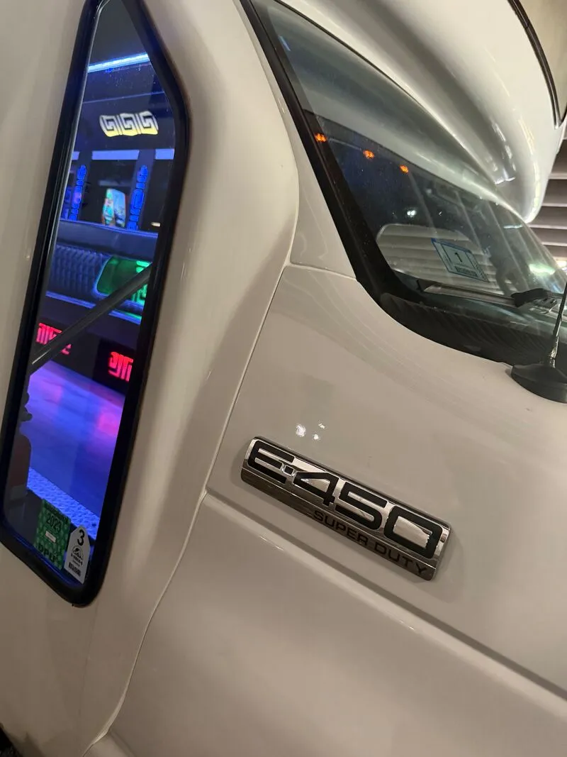 Detail shot of the Ford E-450 Series Party Bus