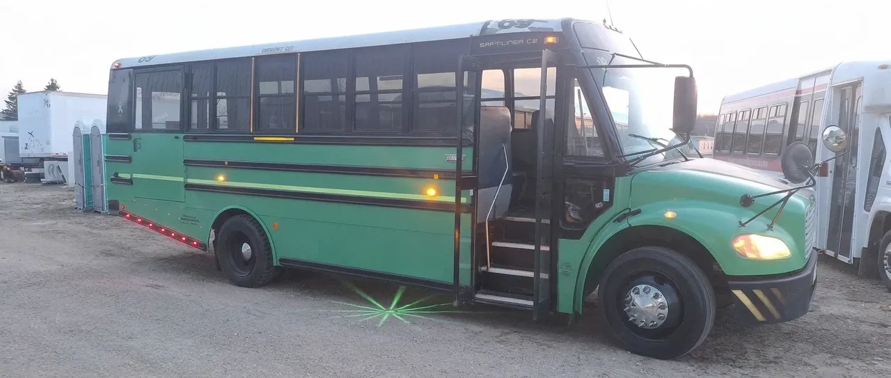 The Green Battle Party Bus, ready to rent