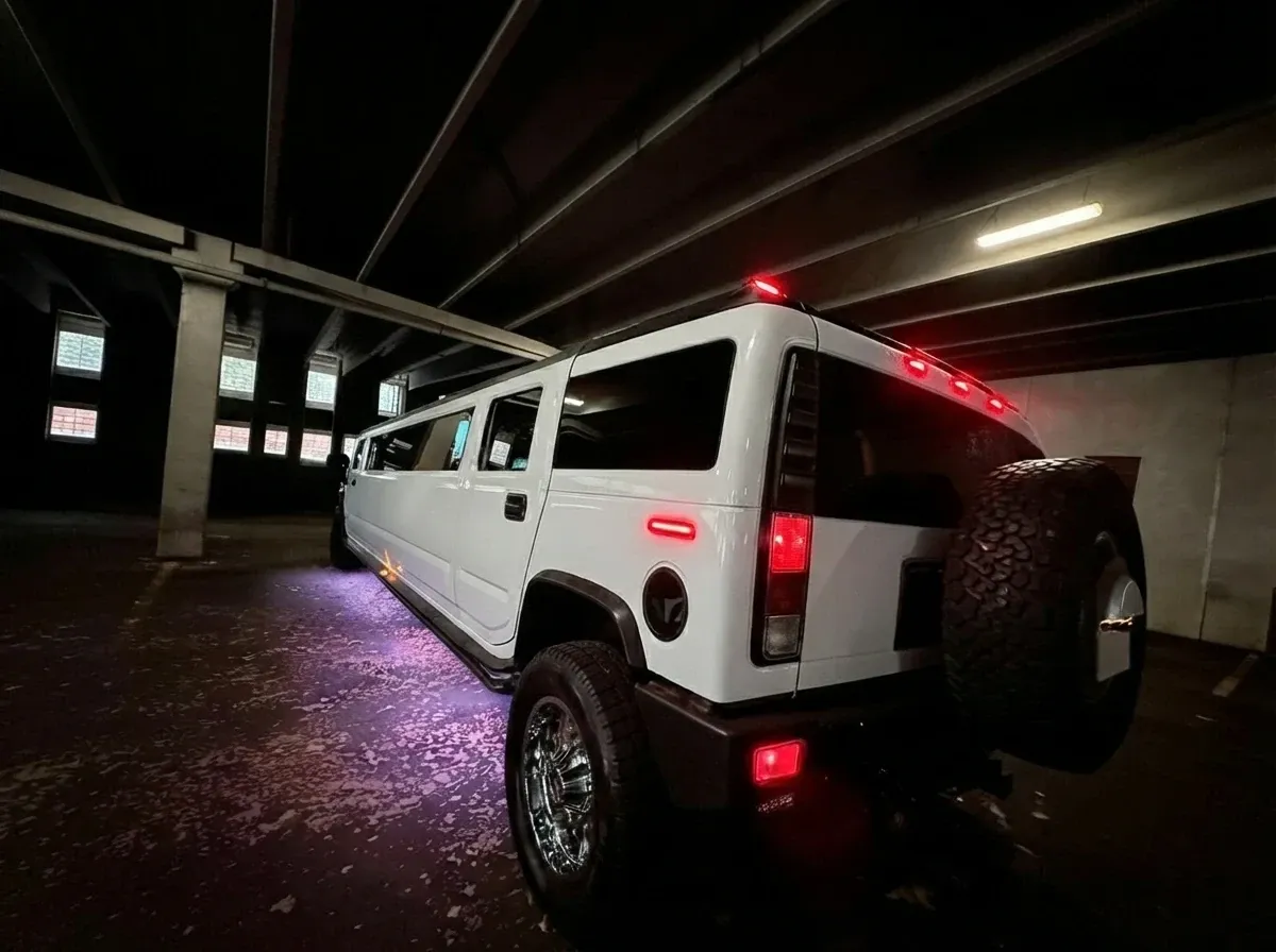 The white H2 Hummer, shot 10